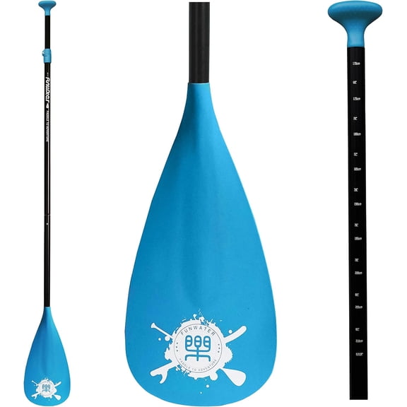 SUP Paddles - Adjustable Stand Up Paddle 3 Piece Floating Alloy Portable Paddle Board Paddles - Lightweight & Floating oars - Durable and Packable - Efficient Padding
