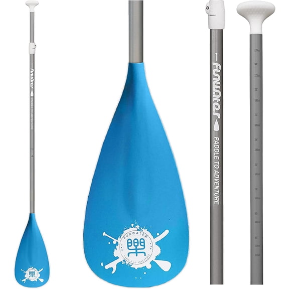 SUP Paddles - Adjustable Stand Up Paddle 3 Piece Floating Alloy Portable Paddle Board Paddles - Lightweight & Floating oars - Durable and Packable - Efficient Padding