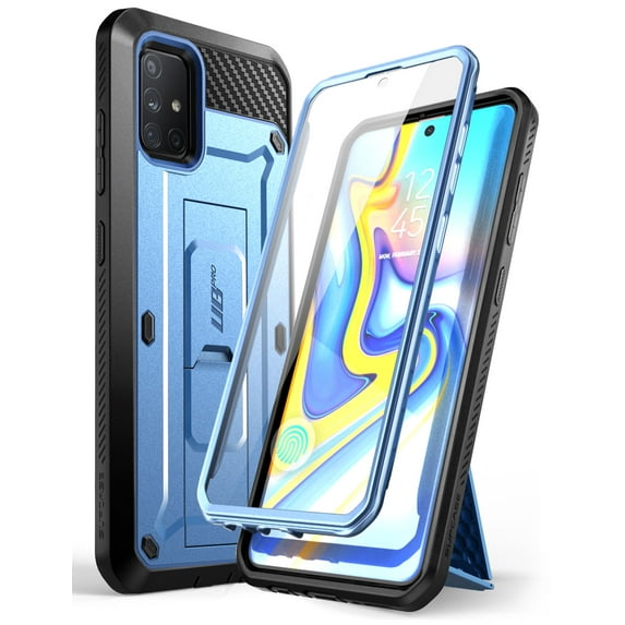 SUP Unicorn Beetle Pro Rugged Carrying Case (Holster) Samsung Galaxy A51 5G Smartphone, Metallic Blue