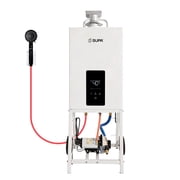 SUPA Portable Tankless Gas Water Heater   3,100W Outdoor Instant Hot Water with Touch Control, Self-Priming Pump, 5-Mode Shower Head & 7 Safety Protections   For Camping, RV, Inflatable Hot Tub, Pet