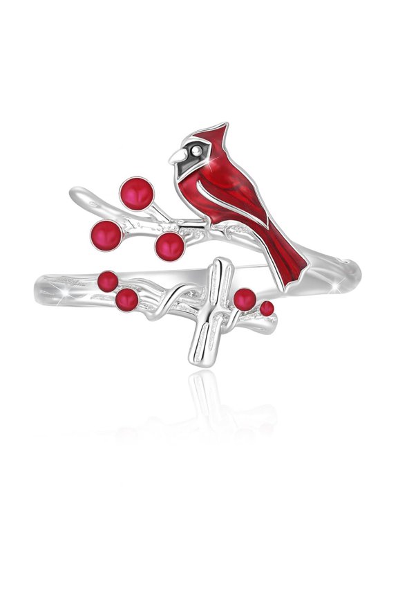 Red Cardinal Cross Ring - Always with You