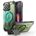 thumbnail image 1 of SUPCASE for Apple iPhone 16 Pro 6.3" Case with Camera Cover Stand, [Compatible with MagSafe] [Built-in Kickstand] [Military-Grade Protection] Heavy Duty Strong Magnetic Force Phone Case, Green, 1 of 1