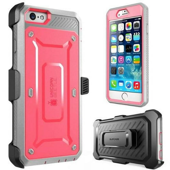 SUPCASE-Apple iPhone 6 Plus-Unicorn Beetle Pro with Built-in Screen-Pink Gray