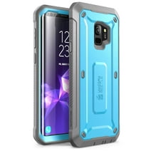 SUPCASE Galaxy S9 Case Full-body Rugged Holster Case WITH Screen Protector for 2018 Release, Unicorn Beetle PRO-Blue