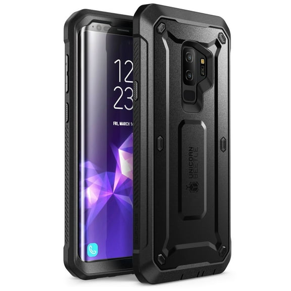 SUPCASE Galaxy S9 Plus Case Full-Body Rugged Holster Case with Screen Protector for S9 Plus 2018 release, Black