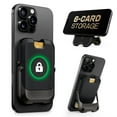 thumbnail image 1 of SUPCASE for MagSafe Wallet with Stand, Magnetic Wallet for Men Women, [Hold 6 Cards] [RFID Blocking] [Strong Magnetic Lock] Phone Stand Card Holder for Apple iPhone 16/15/14/13/12 Series, Carbon Black, 1 of 10
