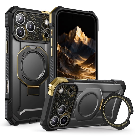 SUPCASE Magnetic Phone Case for iPhone 18 Pro Max & iPhone 17 Pro Max with Stand, Military-Grade Protection Shell Support MagSafe, Camera Control, Anti-Slip Grip, HeavyDuty Rugged Magnetic Phone Case