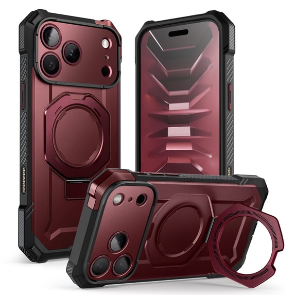 SUPCASE Magnetic Phone Case for iPhone 18 Pro Max & iPhone 17 Pro Max with Stand, Military-Grade Protection Shell Support MagSafe, Camera Control, Anti-Slip Grip, HeavyDuty Rugged Magnetic Phone Case
