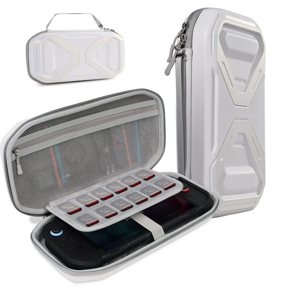 SUPCASE for Nintendo Switch 2 Carrying Case 2025, [12 Game Card Storage] [Military-Grade Protection] Spacious Portable Hard Shell Travel Bag for Nintendo Switch 2 Console & Accessories, White