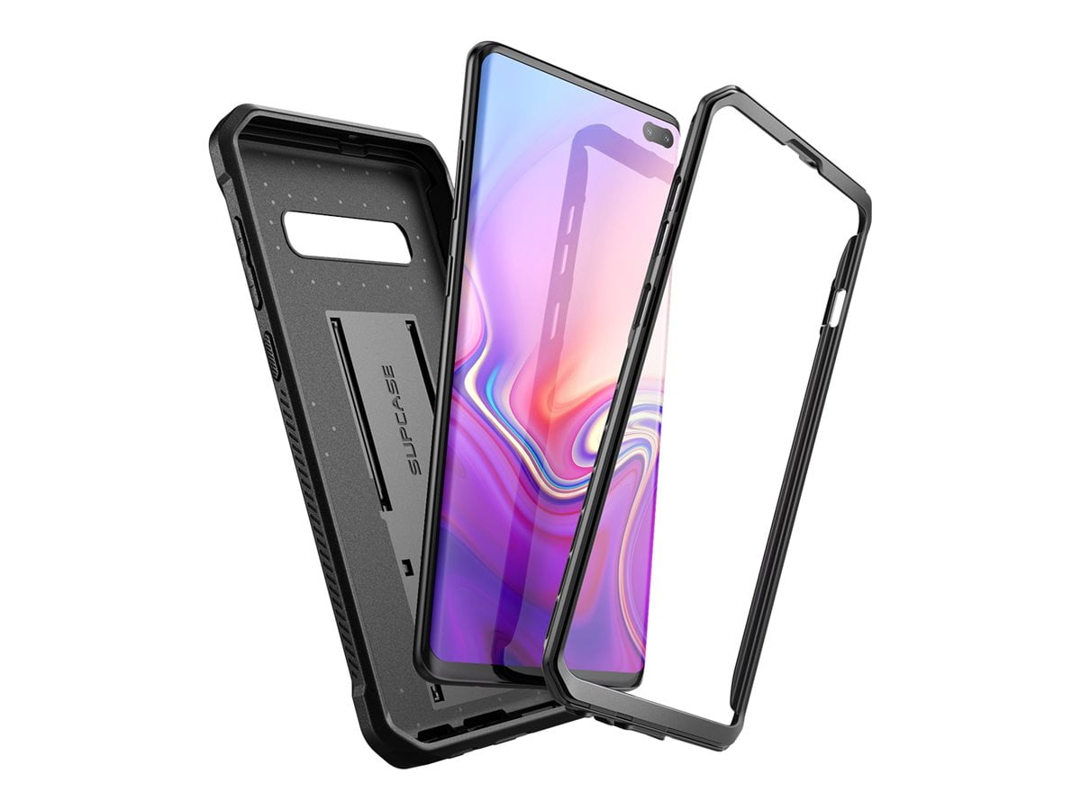 SUPCASE Samsung Galaxy S10 Plus Case (2019 Release), Full-Body Dual Layer Rugged Holster and Kickstand Case Without Screen Protector, Unicorn Beetle Pro Series (Black)