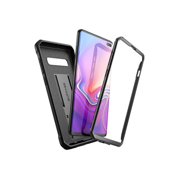 SUPCASE Samsung Galaxy S10 Plus Case (2019 Release), Full-Body Dual Layer Rugged Holster and Kickstand Case Without Screen Protector, Unicorn Beetle Pro Series (Black)