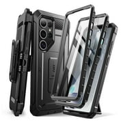 SUPCASE for Samsung Galaxy S25 Ultra Case with Stand, [Unicorn Beetle Pro] [2 Front Frames] [Built-in Screen Protector & Belt-Clip] Military-Grade Protection Phone Case for Galaxy S25 Ultra, Black