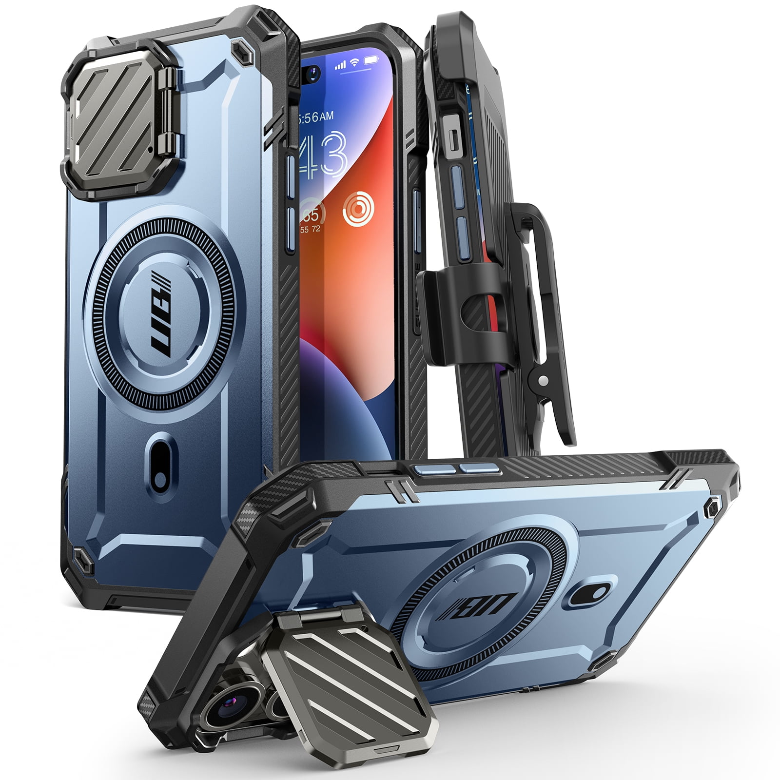SUPCASE UB Mag XT for iPhone 14 Pro Max/iPhone 13 Pro Max Case with Camera Cover, [Compatible with MagSafe] Full Body Rugged Case with Built-in Kickstand & Belt-Clip (Tilt)
