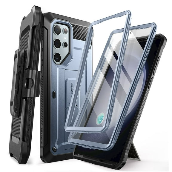 SUPCASE UB Pro Case for Samsung Galaxy S24 Ultra, [2 Front Frame] [Military-Grade Protection] Heavy Duty Rugged Case with Built-in Screen Protector & Kickstand & Belt-Clip (Tilt)