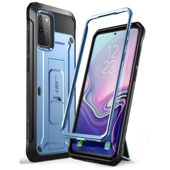 SUPCASE UB Pro Series Designed for Samsung Galaxy S20 Plus Case / S20 Plus 5G Case (2020 Release), Full-Body Dual Layer Rugged Holster & Kickstand Case Without Built-in Screen Protector (MetallicBlue)
