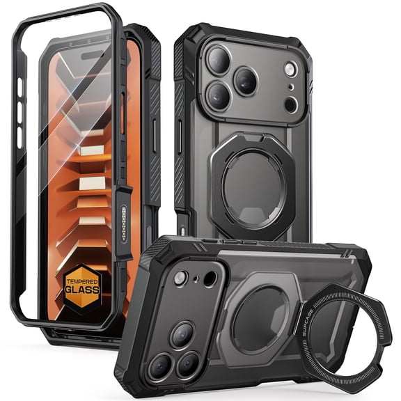 SUPCASE Unicorn Beetle Grip Pro for iPhone 18 Pro Max Case with Glass Protector, Heavy Duty Protection, with Camera Control Button Magnetic Kickstand, Fit for MagSafe Full-Body Phone Case Cover, 6.9"