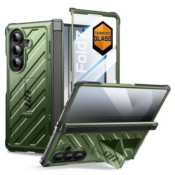 SUPCASE UBPro for Samsung Galaxy Z Fold 7 (2025) Case [Built-in Tempered Glass Screen Protector & Kickstand] [Military-Grade Protection] Heavy Duty Rugged Phone Case 360° Shockproof Cover, Guldan