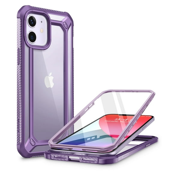 SUPCASE Unicorn Beetle EXO Pro Series iPhone 12 Mini Case 5.4" (2020 Release), Premium Hybrid Protective Clear Bumper Case for Apple iPhone 12 Mini With Built-in Screen Protector (Purple)
