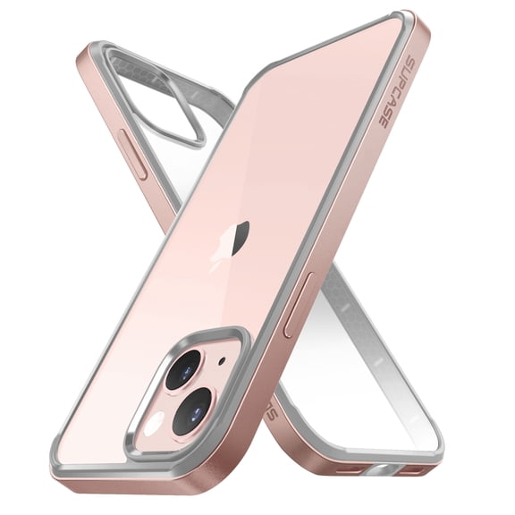 SUPCASE Unicorn Beetle Edge Series Case for iPhone 13 (2021 Release) 6.1 Inch, Slim Frame Clear Case with TPU Inner Bumper & Transparent Back (Peach)