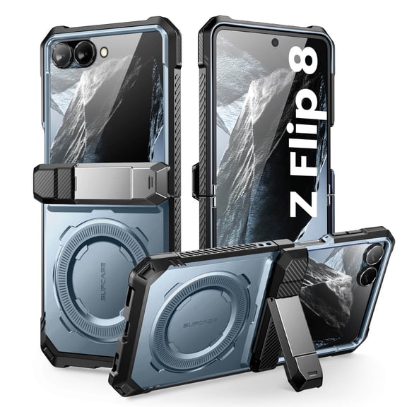 SUPCASE Unicorn Beetle Grip for Samsung Galaxy Z Flip 8 2026 Case, Support MagSafe, Hinge Protection,Full Body Military-Grade Magnetic Cover N52 magnets with Kickstand & Front Screen Protector, Tilt