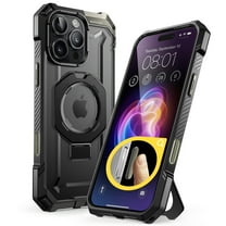 SUPCASE Unicorn Beetle Grip for iPhone 16 Pro 6.3" Case , Quick Access Button Design MagSafe Case [Military-Grade Drop Protection] with Stand Rugged Magnetic Phone Cover for iPhone 16 Pro, Black