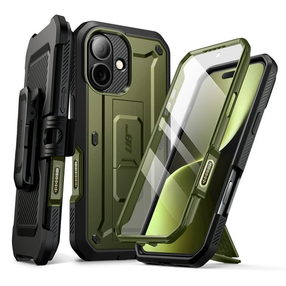 SUPCASE Unicorn Beetle Pro for Apple iPhone 17 6.3" 2025 Case, [Built-in Screen Protector &Stand &Camera Control Button &Holster] Military-Grade Protection 360 Shockproof Cover for iPhone 17, Guldan