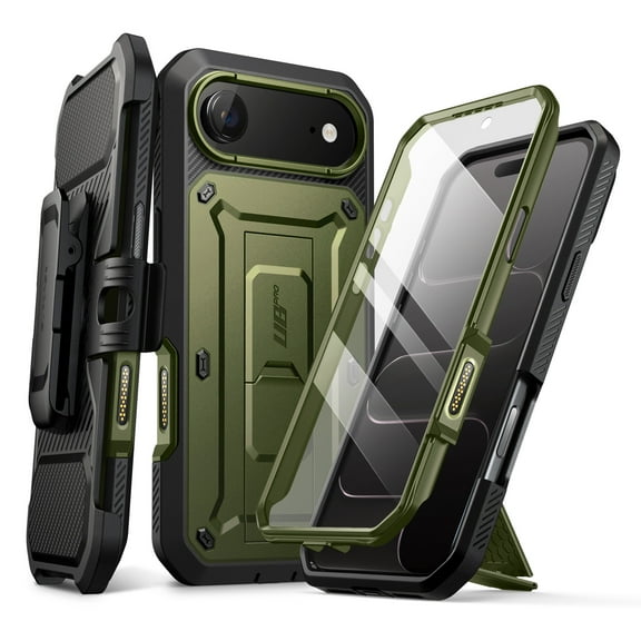 SUPCASE Unicorn Beetle Pro for Apple iPhone Air 6.5" 2025 Case, [Built-in Screen Protector &Stand &Camera Control Button &Holster] Military-Grade Protection 360 Shockproof Cover for iPhone Air, Guldan
