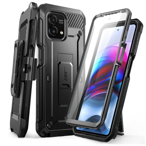 SUPCASE Unicorn Beetle Pro Case for Moto G Stylus 5G 2023 [Not Fit 4G Version], with Built-in Screen Protector Full-Body Rugged Belt Clip & Kickstand Case (Black)