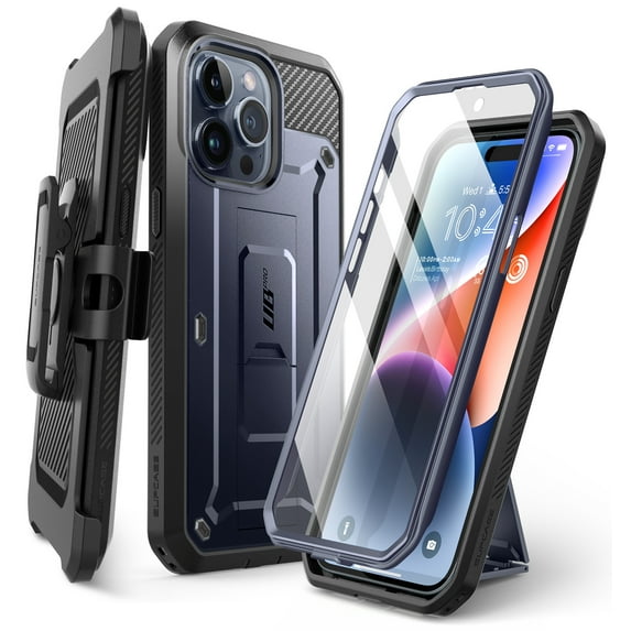 SUPCASE Unicorn Beetle Pro Case for iPhone15 Pro 6.1", Built-in Screen Protector & Kickstand & Belt-Clip Heavy Duty Rugged Case (Mountain)