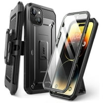 SUPCASE Unicorn Beetle Pro Case for iPhone15/iphone 13/iphone14 6.1 inch, Built-in Screen Protector & Kickstand & Belt-Clip Heavy Duty Rugged Case (Black)