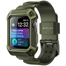 SUPCASE [Unicorn Beetle Pro] Designed for  Watch Series 6/SE/5/4 [40mm], Rugged Protective Case with Strap Bands(Darkgreen)