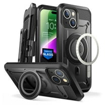 SUPCASE Unicorn Beetle Pro Mag Case for iPhone15 Plus 6.7", Compatible with MagSafe Full Body Rugged Case with Built-in Screen Protector & Kickstand & Belt-Clip (Black)