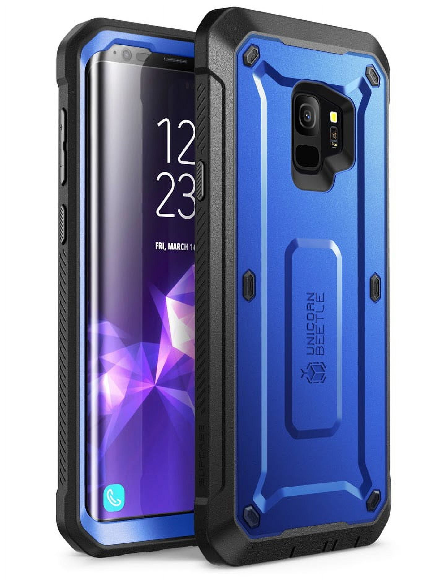 SUPCASE Unicorn Beetle Pro Series Case Designed for Galaxy S9, with Built-in Screen Protector Full-Body Rugged Holster Case for Galaxy S9 (2018 Release) (DarkBlue)