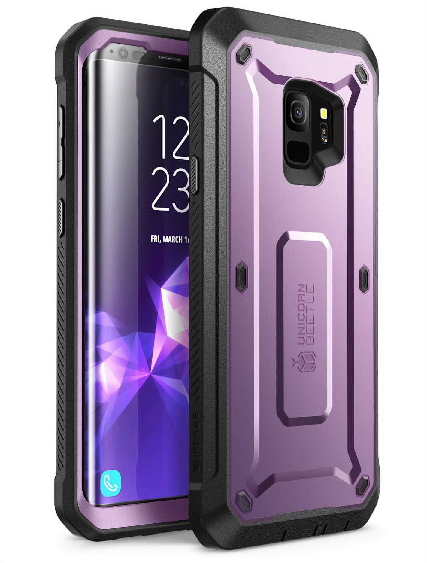 SUPCASE Unicorn Beetle Pro Series Case Designed for Galaxy S9, with Built-in Screen Protector Full-Body Rugged Holster Case for Galaxy S9 (2018 Release) (Violte)