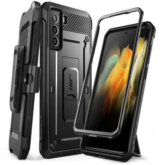 SUPCASE Unicorn Beetle Pro Series Case Designed for Samsung Galaxy S21 Plus 5G (2021 Release), Full-Body Dual Layer Rugged Holster & Kickstand Case Without Built-in Screen Protector (Black)