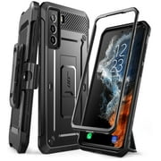 SUPCASE Unicorn Beetle Pro Series Case Designed for Samsung Galaxy S22 5G 2022 Release, Full-Body Dual Layer Rugged Holster & Kickstand Case Without Built-in Screen Protector Black