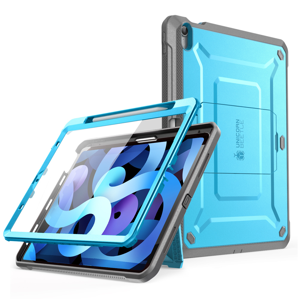 SUPCASE Unicorn Beetle Pro Series Case Designed for iPad Air 4 (2020) 10.9 Inch, with Pencil Holder & Built-in Screen Protector Full-Body Rugged Heavy Duty Case (Blue) - image 1 of 7