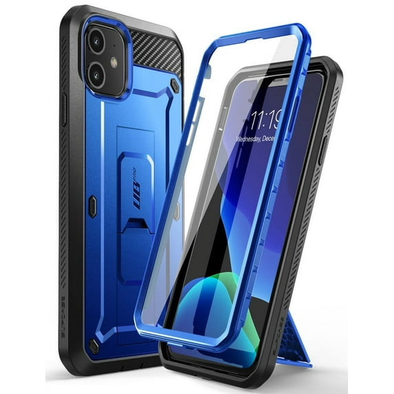 SUPCASE Unicorn Beetle Pro Series Case Designed for iPhone 11 6.1 Inch (2019 Release), Built-in Screen Protector Full-Body Rugged Holster Case (DarkBlue)