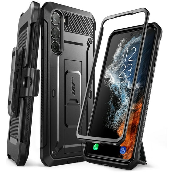 SUPCASE Unicorn Beetle Pro Series Case for Samsung Galaxy S23 5G (2023 Release), Full-Body Dual Layer Rugged Belt-Clip & Kickstand Case Without Built-in Screen Protector (Black)
