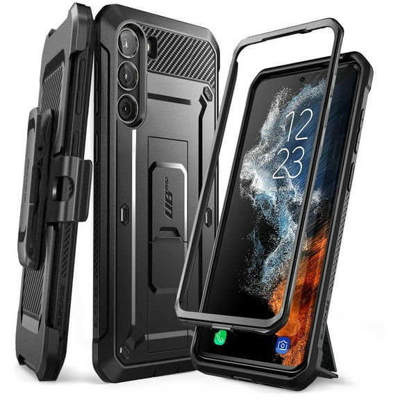 SUPCASE Unicorn Beetle Pro Series Case for Samsung Galaxy S23 5G (2023 Release), Full-Body Dual Layer Rugged Belt-Clip & Kickstand Case Without Built-in Screen Protector (Black)