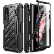 SUPCASE Unicorn Beetle Pro Series Case for Samsung Galaxy Z Fold 3 5G (2021), Full-Body Dual Layer Rugged Case with Built-in Screen Protector & Kickstand & S Pen Slot (Black)