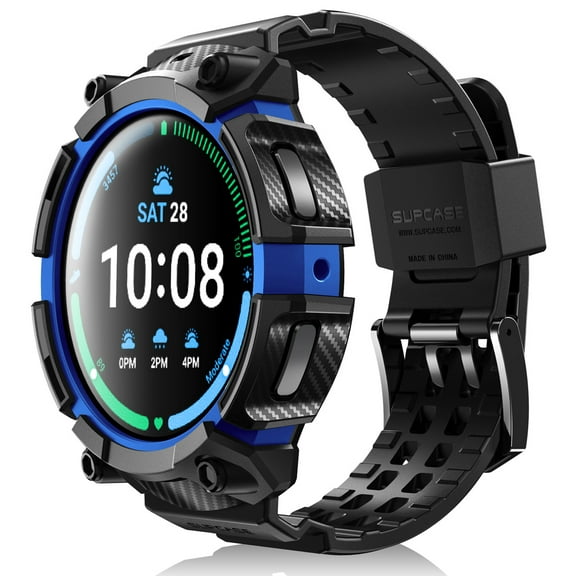 SUPCASE [Unicorn Beetle Pro] Series Case for Galaxy Watch 5 Pro 45mm 2022 Release, Rugged Protective Case with Strap Bands DarkBlue