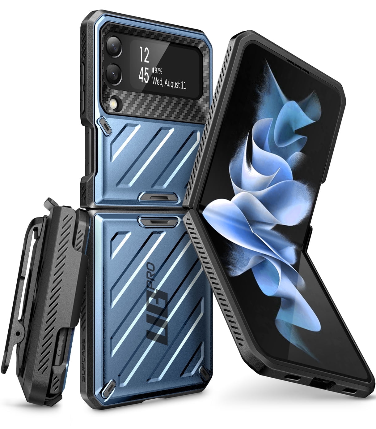 SUPCASE Unicorn Beetle Pro Series Case for Samsung Galaxy Z Flip 3 5G (2021), Full-Body Dual Layer Rugged Protective Case with Holster (Tilt)
