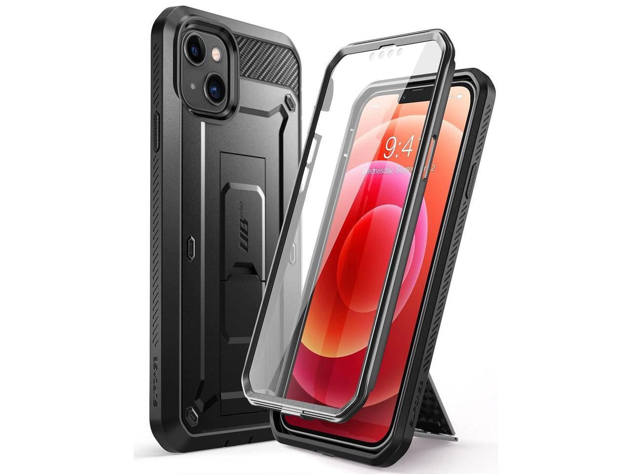 SUPCASE Unicorn Beetle Pro Series Case for iPhone 13 Mini (2021 Release) 5.4 Inch, Built-in Screen Protector Full-Body Rugged Holster Case (Black)