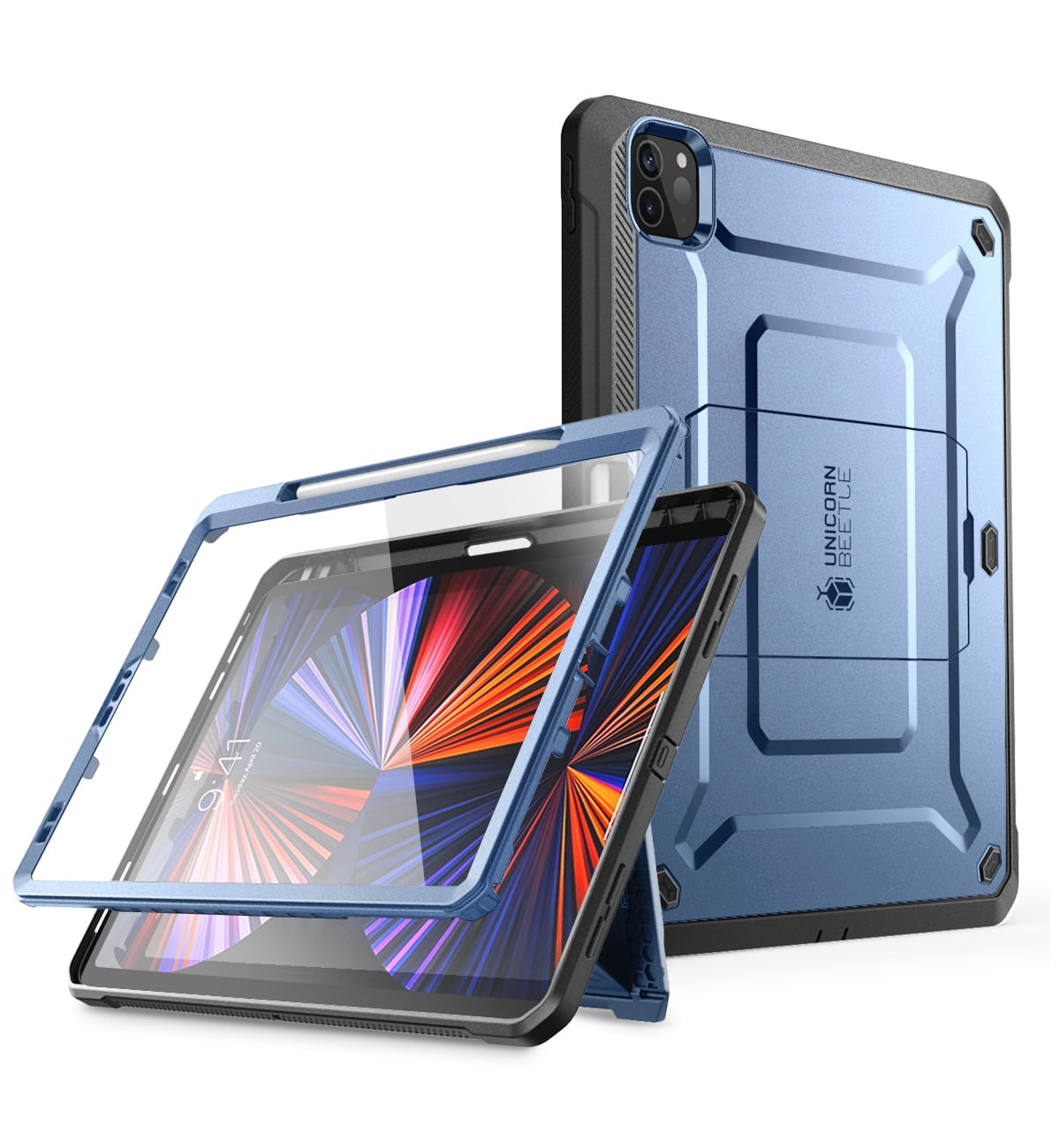 SUPCASE Unicorn Beetle Pro Series Case for iPad Pro 11 Inch (2021 / 2020), Support Apple Pencil Charging with Built-in Screen Protector Full-Body Rugged Kickstand Protective Case (Tilt)