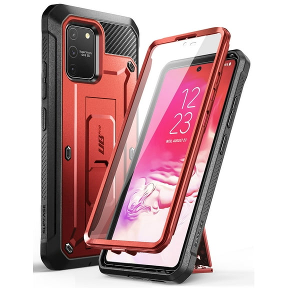SUPCASE Unicorn Beetle Pro Series Design for Galaxy S10 Lite Case,Full-Body Dual Layer Rugged Holster & Kickstand with Built-in Screen Protector for Samsung Galaxy S10 Lite (2020 Release) (Red)