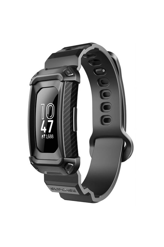 Unicorn Beetle Pro Series Design for Fitbit Inspire & Fitbit Inspire Hr Replacement Bands with Built-in Rugged Protective Case (Black)