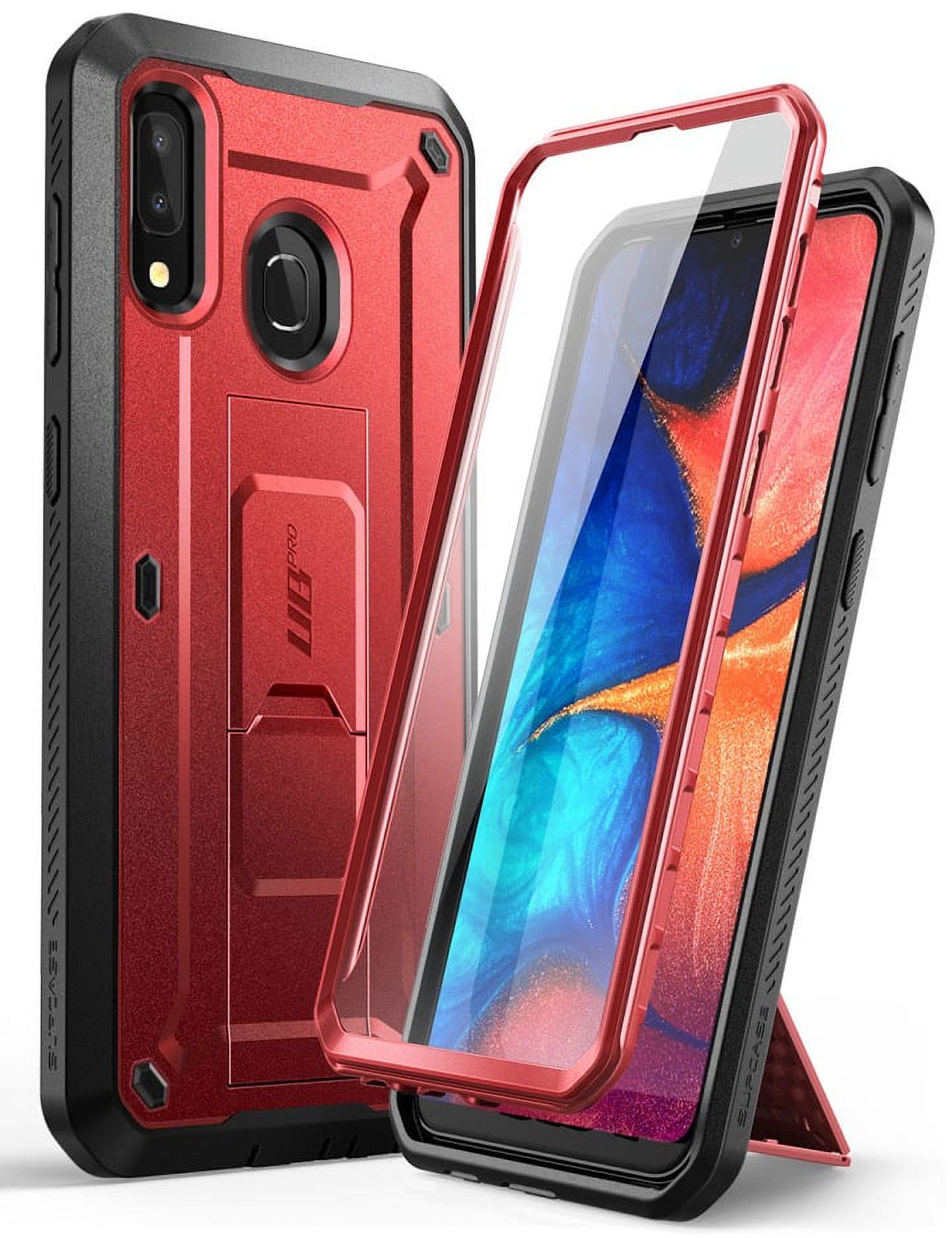 SUPCASE Unicorn Beetle Pro Series Designed for Samsung Galaxy A20 /A30 Case, Full-Body Rugged Holster Case with Built-in Screen Protector (MetallicRed) - image 1 of 9