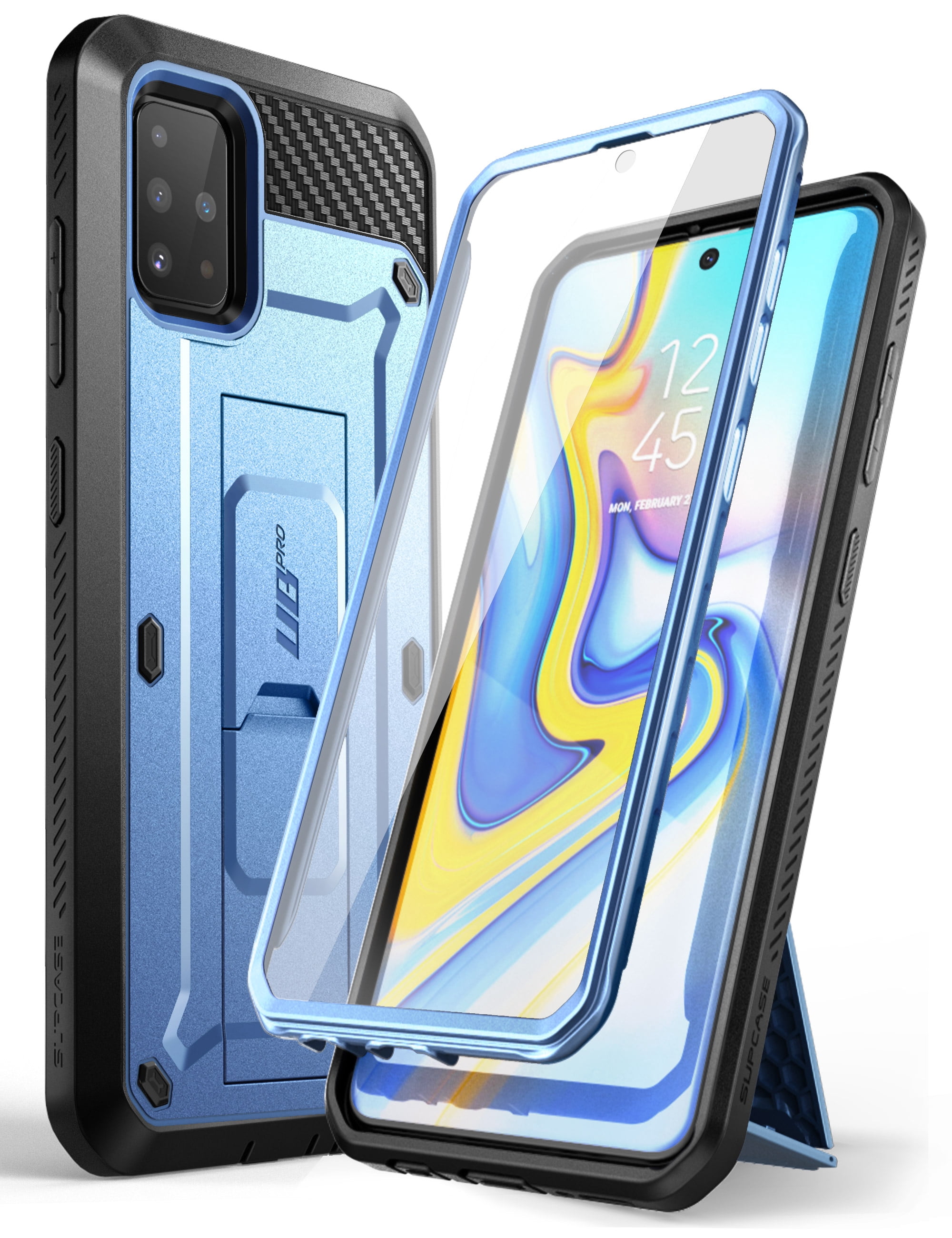 SUPCASE Unicorn Beetle Pro Series Designed for Samsung Galaxy A51 Case (Not Fit A50), Full-Body Rugged Holster & Kickstand Case with Built-in Screen Protector (Blue)