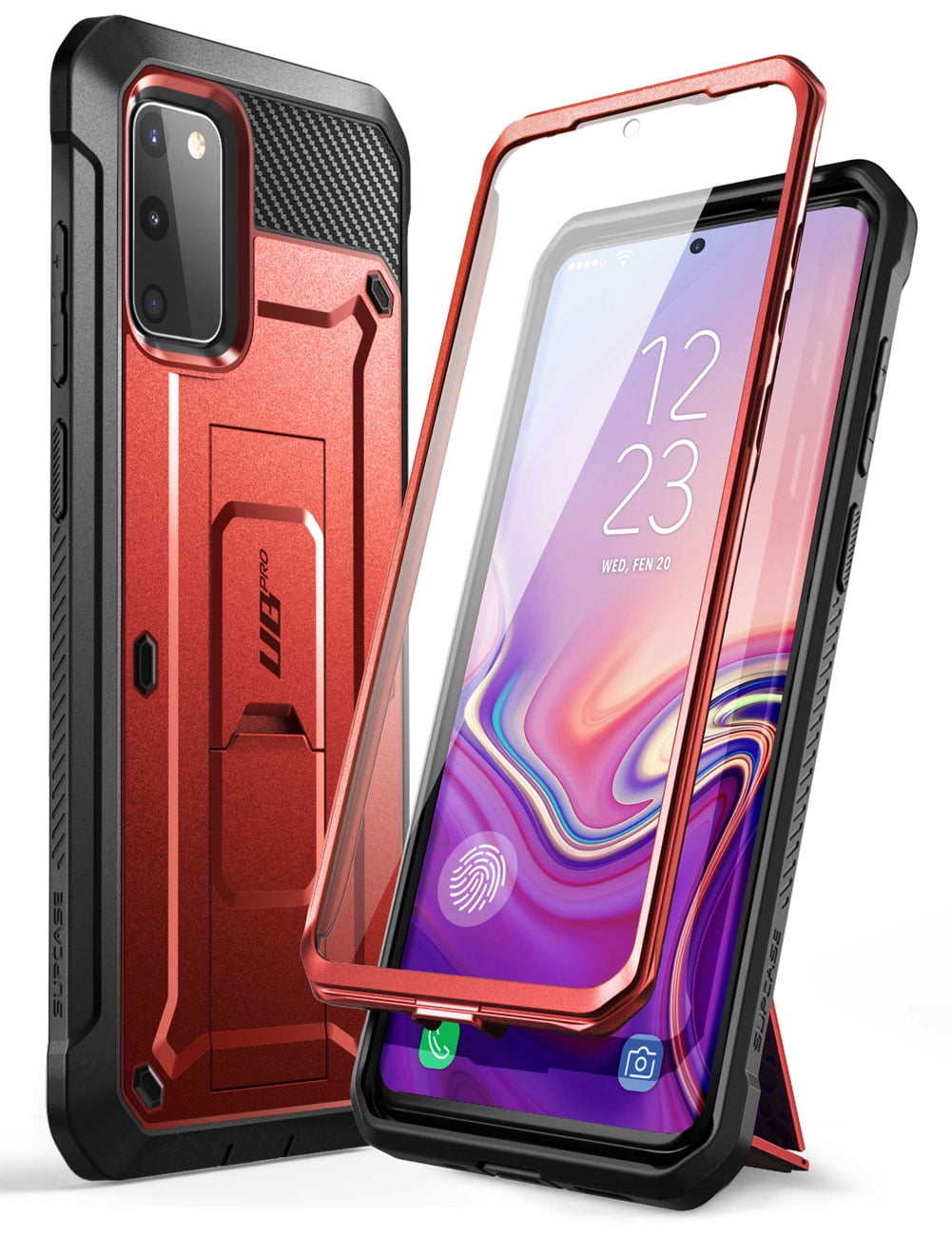 SUPCASE Unicorn Beetle Pro Series Designed for Samsung Galaxy S20 FE 5G Case (2020 Release), Full-Body Dual Layer Rugged Holster & Kickstand Case with Built-in Screen Protector (Ruddy)